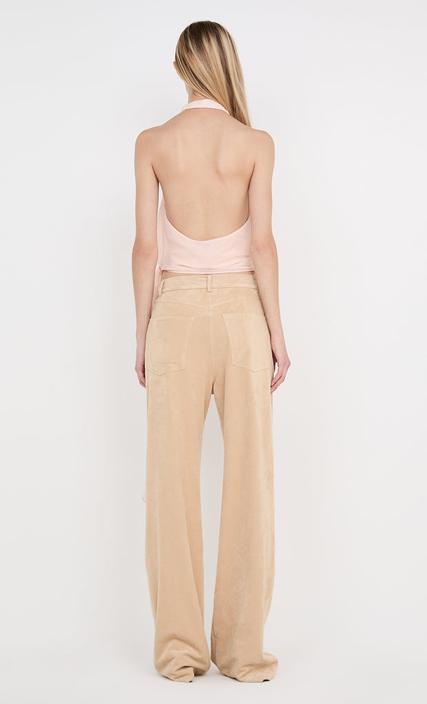 CELYSE HALTER TOP - PEACH