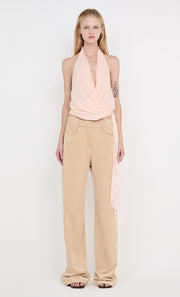 CELYSE HALTER TOP - PEACH