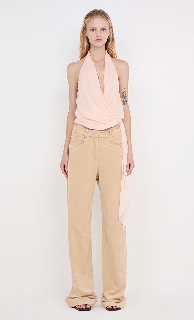 CELYSE HALTER TOP - PEACH