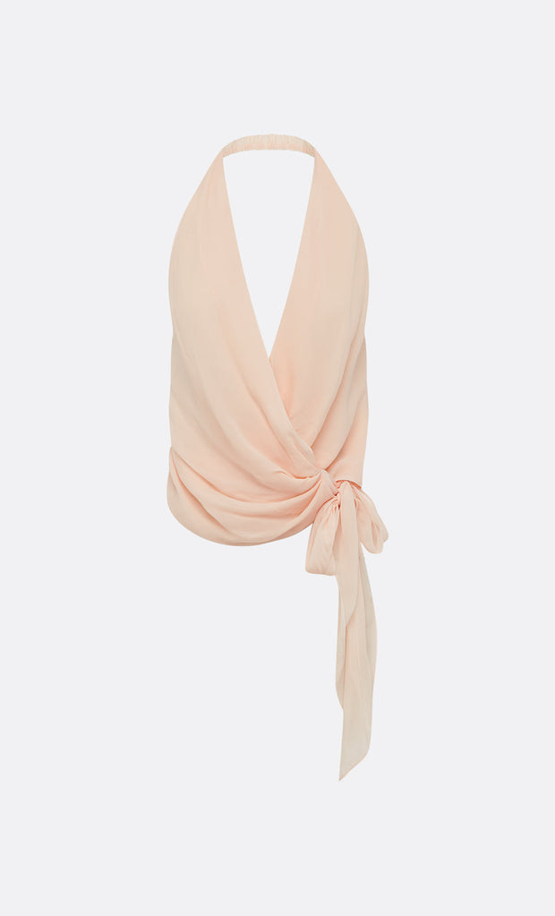 CELYSE HALTER TOP - PEACH