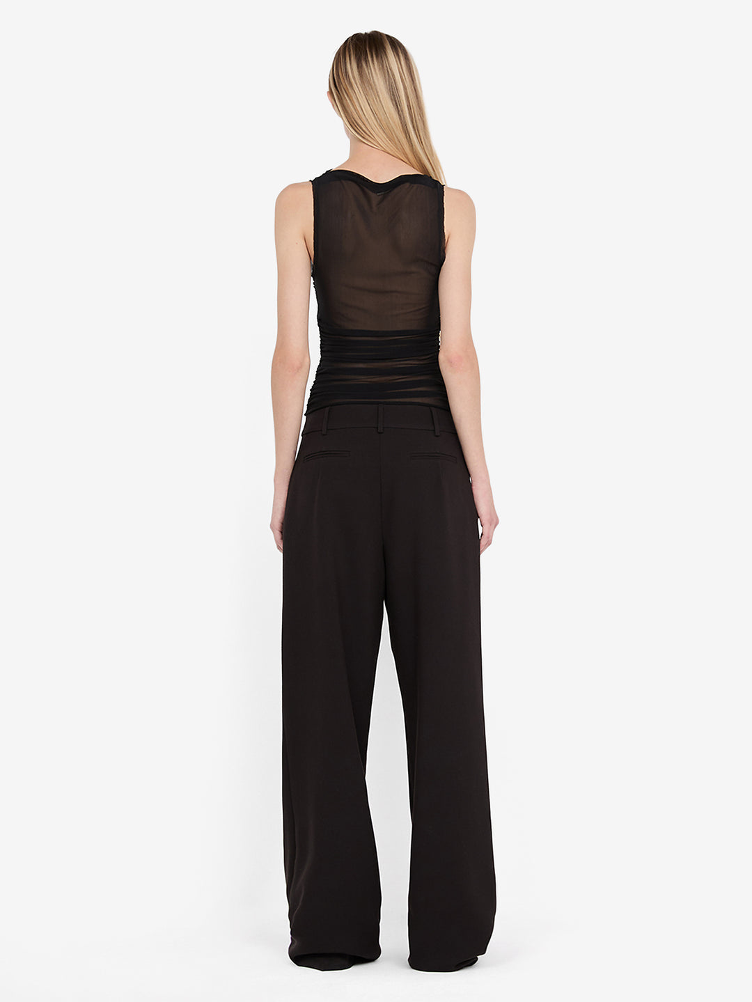 DANTE SPIRAL BOAT NECK TOP - BLACK