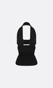 DANTE SPIRAL HALTER TOP - BLACK