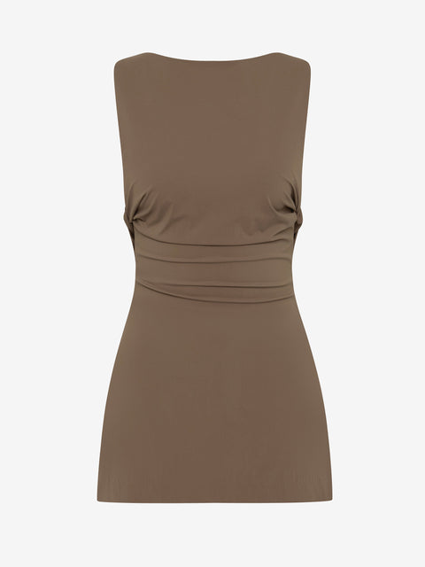 DOMENIC BOATNECK TOP - MILK CHOCOLATE