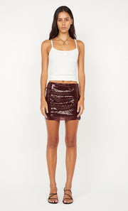 CELESTIA MINI SKIRT - PLUM