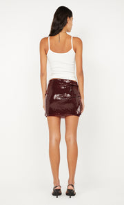 CELESTIA MINI SKIRT - PLUM