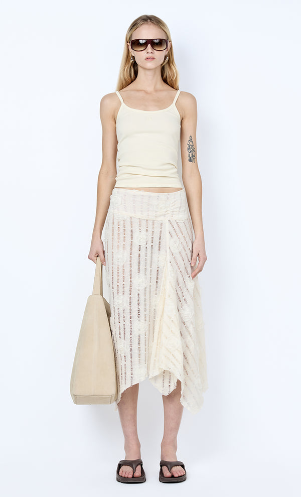 AMELIE MIDI SKIRT - IVORY