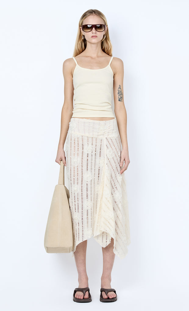 AMELIE MIDI SKIRT - IVORY