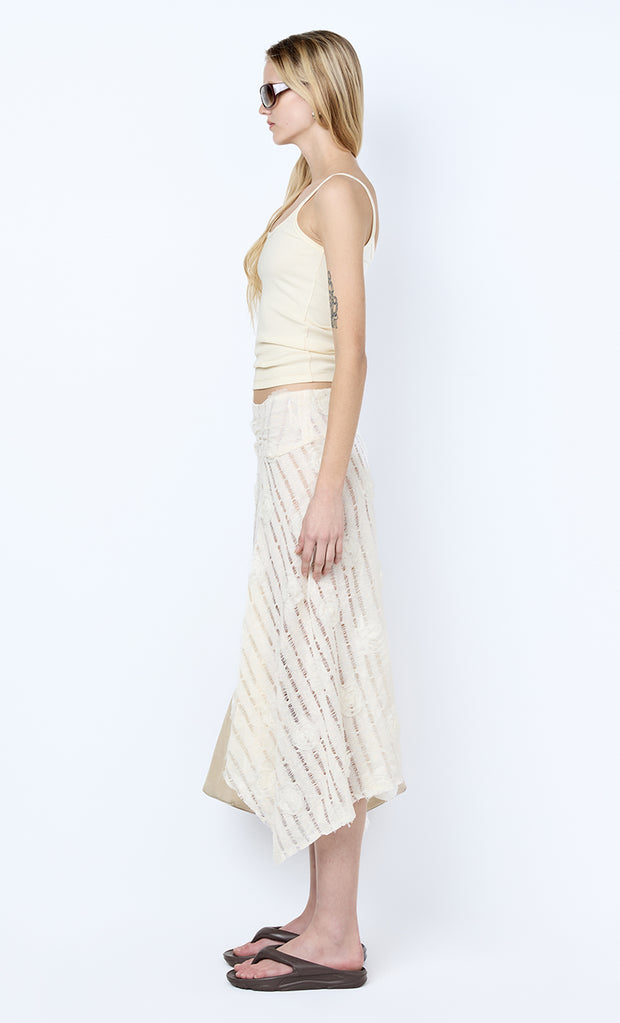 AMELIE MIDI SKIRT - IVORY