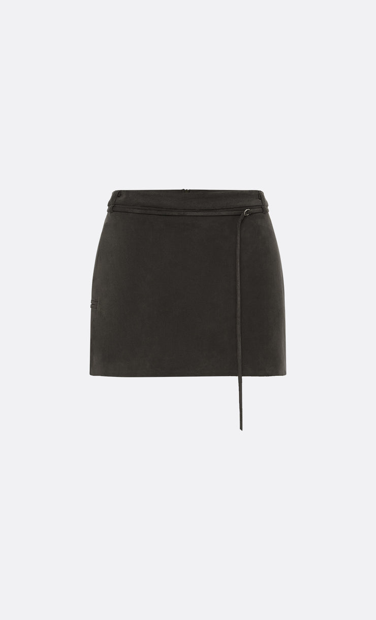 LYON MINI SKIRT - DARK CHOCOLATE