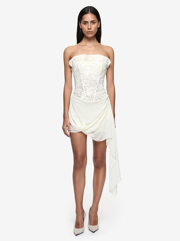 JULIET CORSET MINI DRESS - CANNOLI
