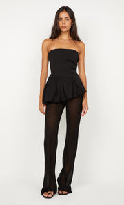ROWENA STRAPLESS TOP - BLACK