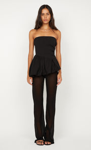 ROWENA STRAPLESS TOP - BLACK