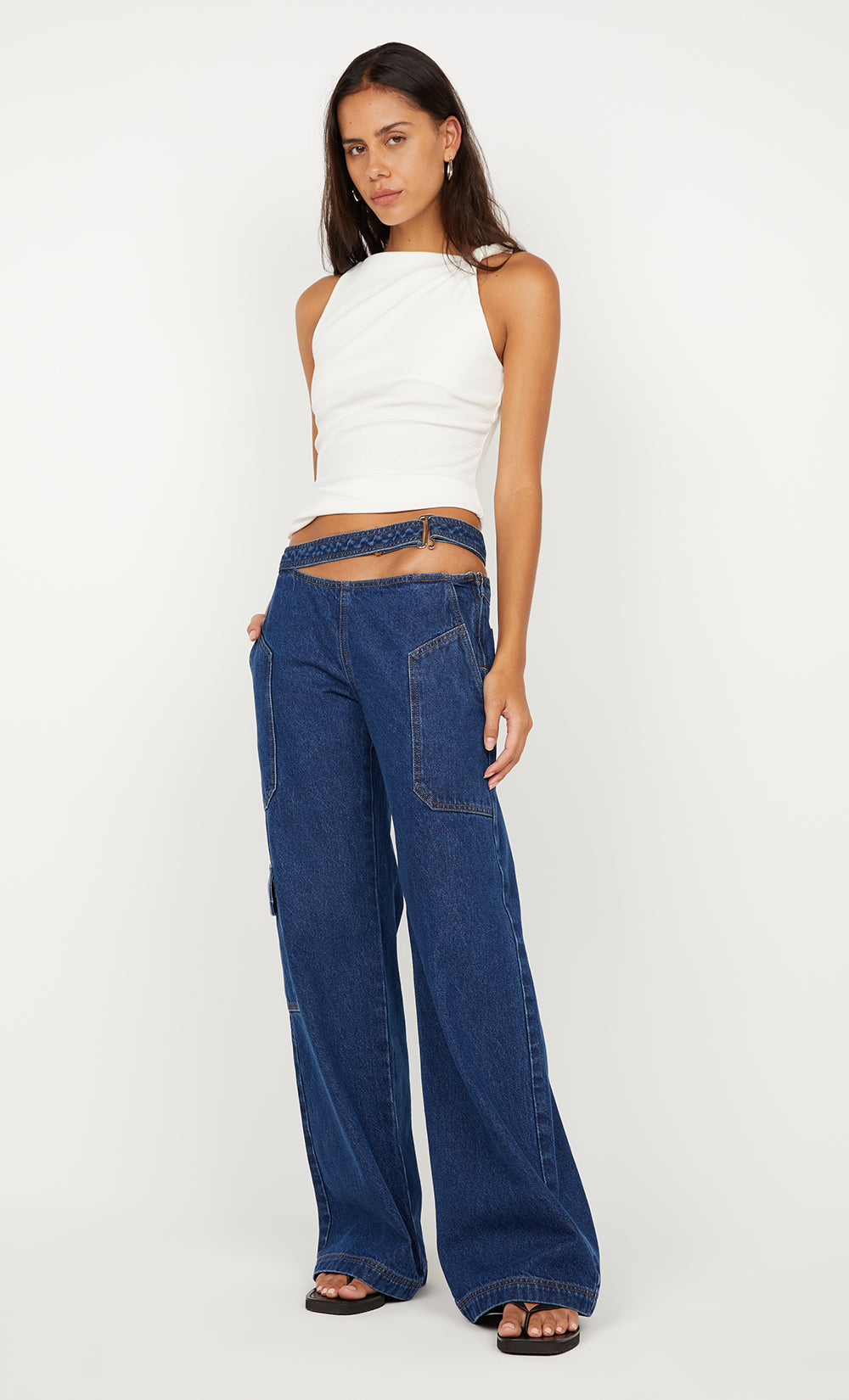 IONE ASYM TOP			 - IVORY