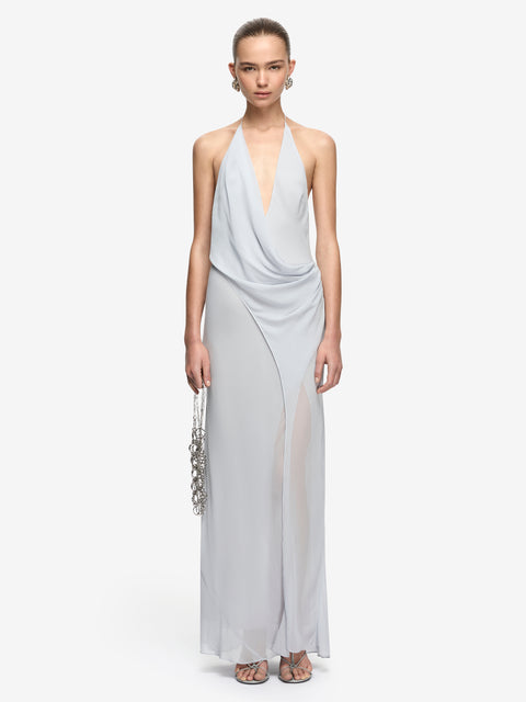 long grey dress Cicinia Steel Mother Of The Bride With Sleeves Plus Size Chiffon A-line Ankle Length Shawl Collar Command attention in this Mermaid Grey Tulle Prom Dress Women's Gray Dresses & Jumpsuits