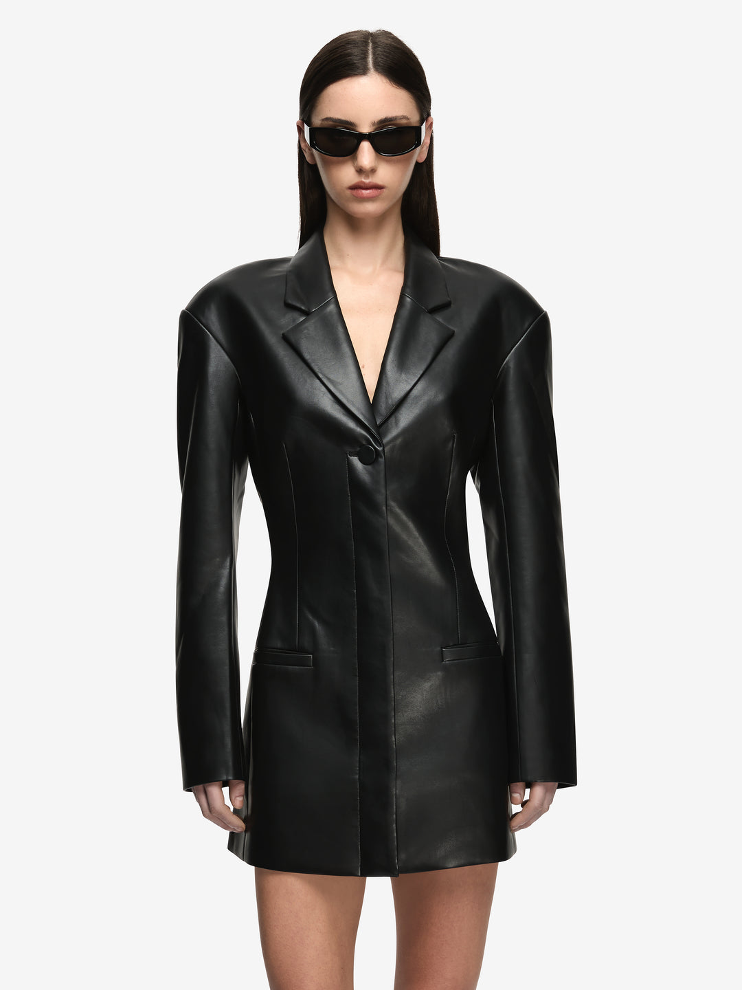 SAPHIRA BLAZER MINI DRESS - BLACK