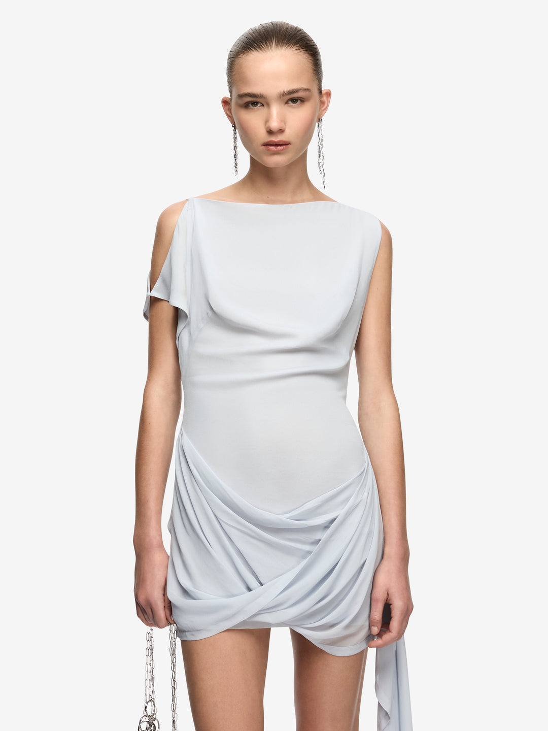 ALYSSA MINI DRESS - BLUE SMOKE