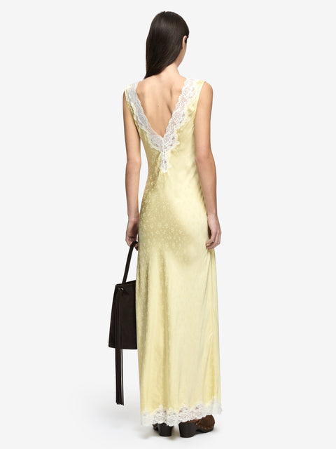 ZANA MAXI DRESS - LEMON CREAM/IVORY