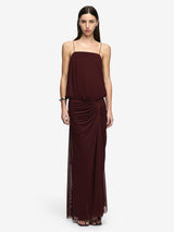 KORA BLOUSON MAXI DRESS - PLUM