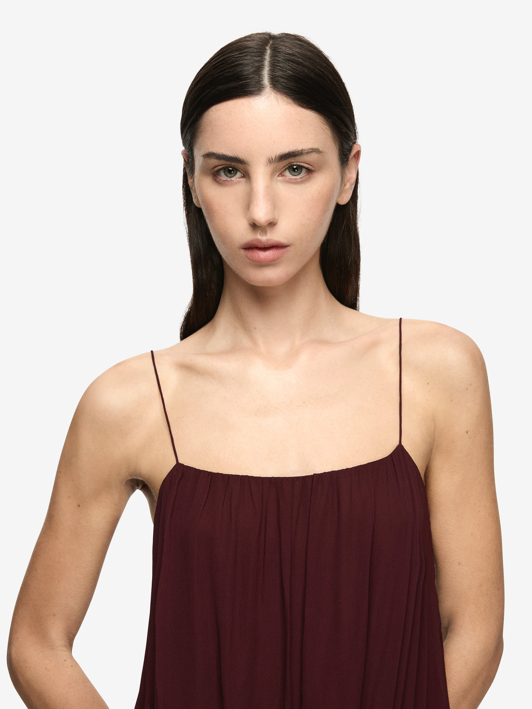 KORA BLOUSON MAXI DRESS - PLUM