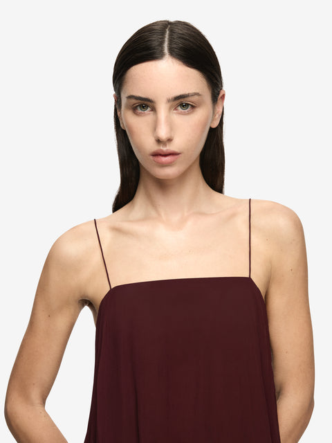 KORA BLOUSON MAXI DRESS - PLUM