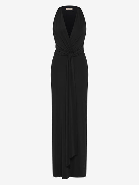 THALIA V MAXI DRESS - BLACK