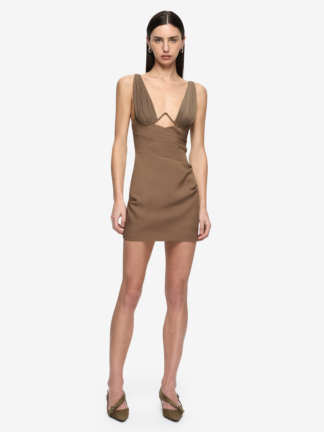 MIKA MINI DRESS - TAUPEE