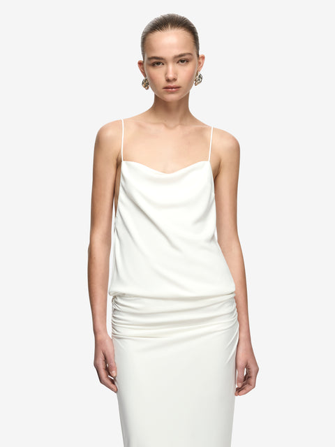 NERINA BLOUSON MAXI DRESS - IVORY
