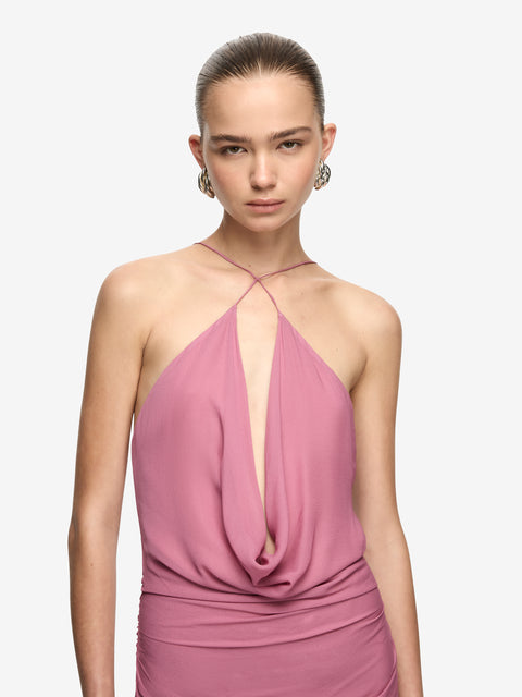 CELIA KEYHOLE MAXI DRESS - ORCHID PINK