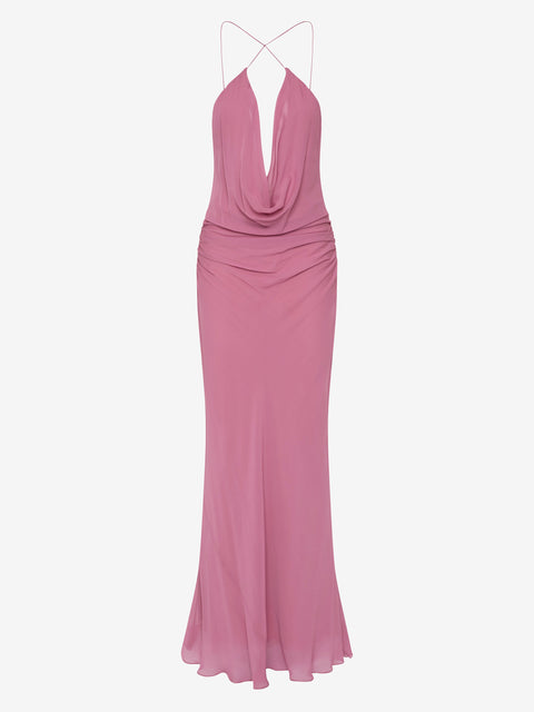 CELIA KEYHOLE MAXI DRESS - ORCHID PINK