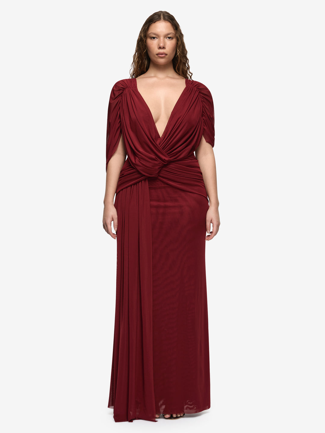 ARIANNA DRAPE MAXI DRESS - ROSETTE