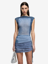MUSA MINI DRESS - DENIM FLORAL