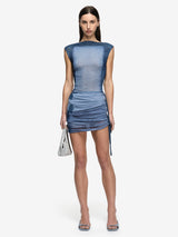 MUSA MINI DRESS - DENIM FLORAL