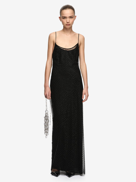 ARTEMI SCOOP MAXI DRESS - BLACK