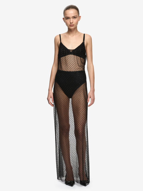 ARTEMI SCOOP MAXI DRESS - BLACK