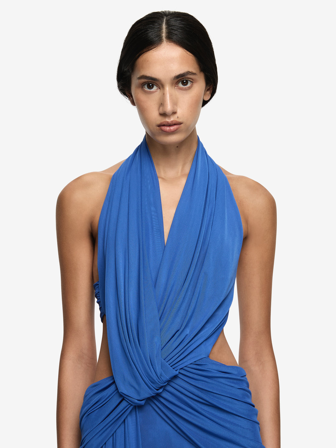 CHARLIZE HALTER MAXI DRESS - COBALT BLUE