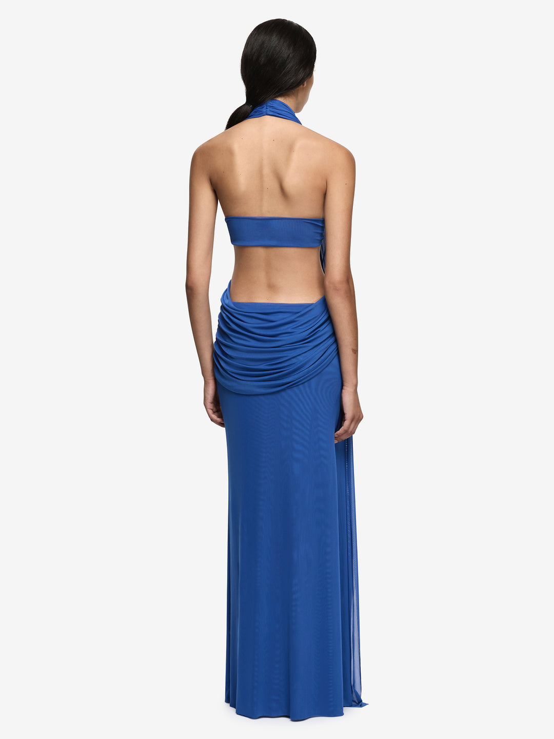 CHARLIZE HALTER MAXI DRESS - COBALT BLUE