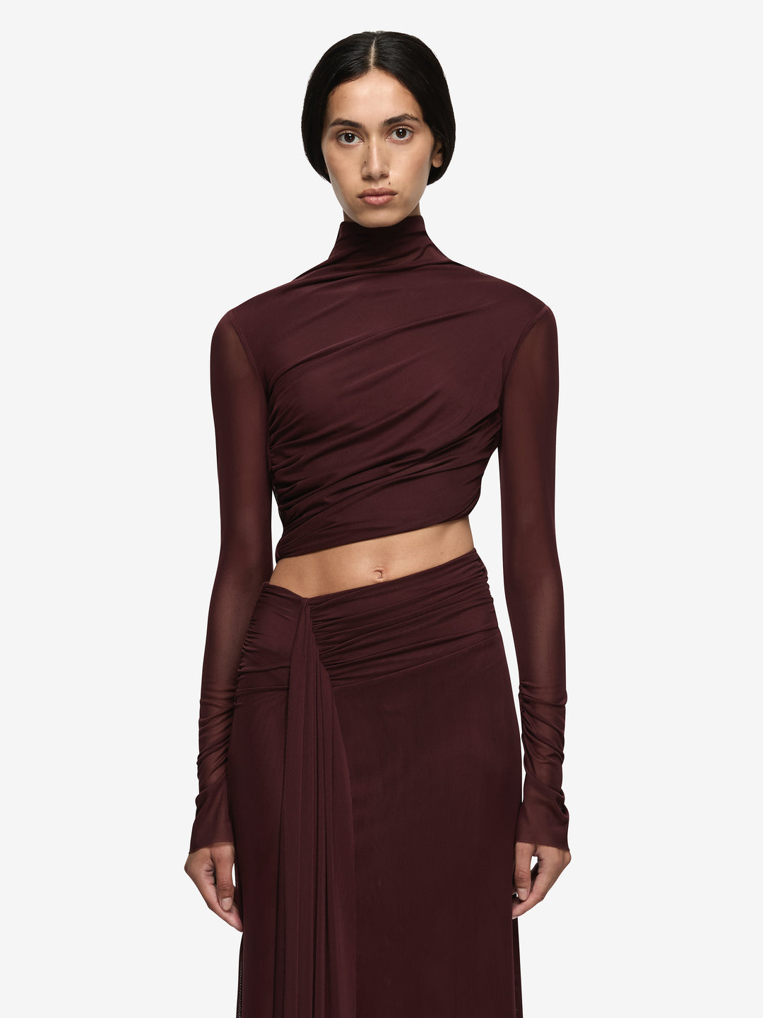 CONNI LONG SLEEVE MAXI DRESS - PLUM