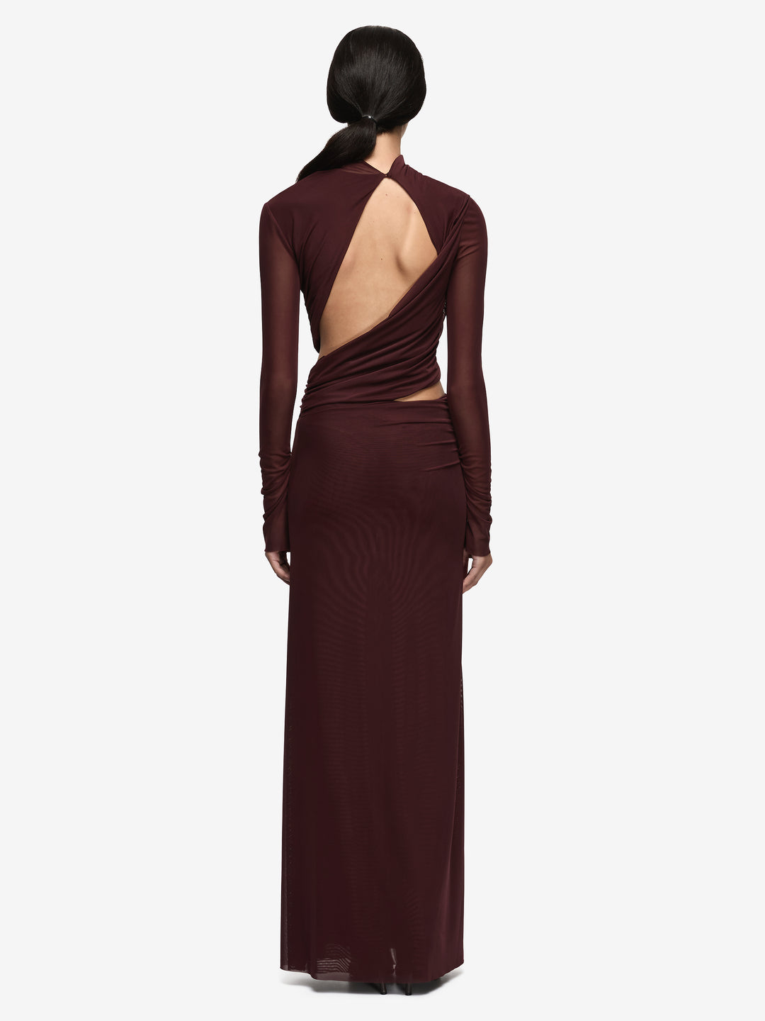 CONNI LONG SLEEVE MAXI DRESS - PLUM
