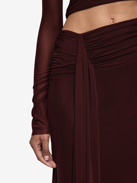 CONNI LONG SLEEVE MAXI DRESS - PLUM