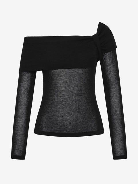 BIANCE LONG SLEEVE TOP - BLACK