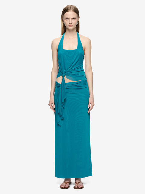 OLYSSIA KNOT SKIRT - JADE