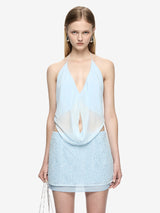 SOLON HALTER TOP - BLUE FROST