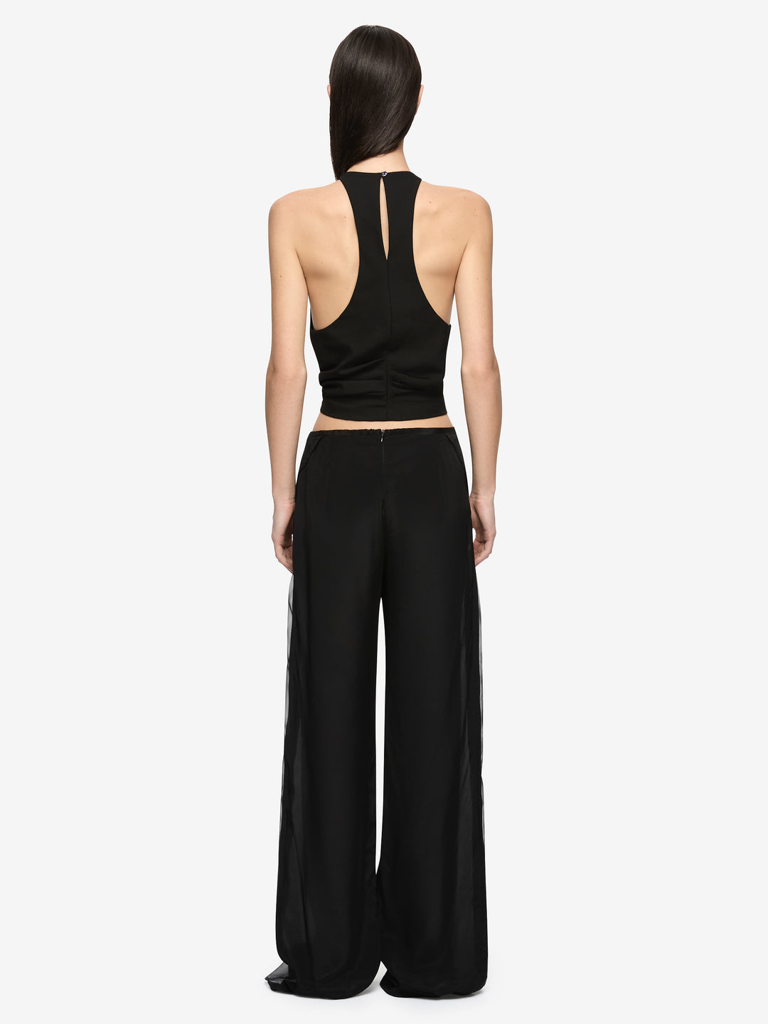 ELENORA RACER TOP - BLACK