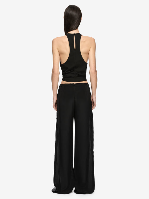 ELENORA RACER TOP - BLACK