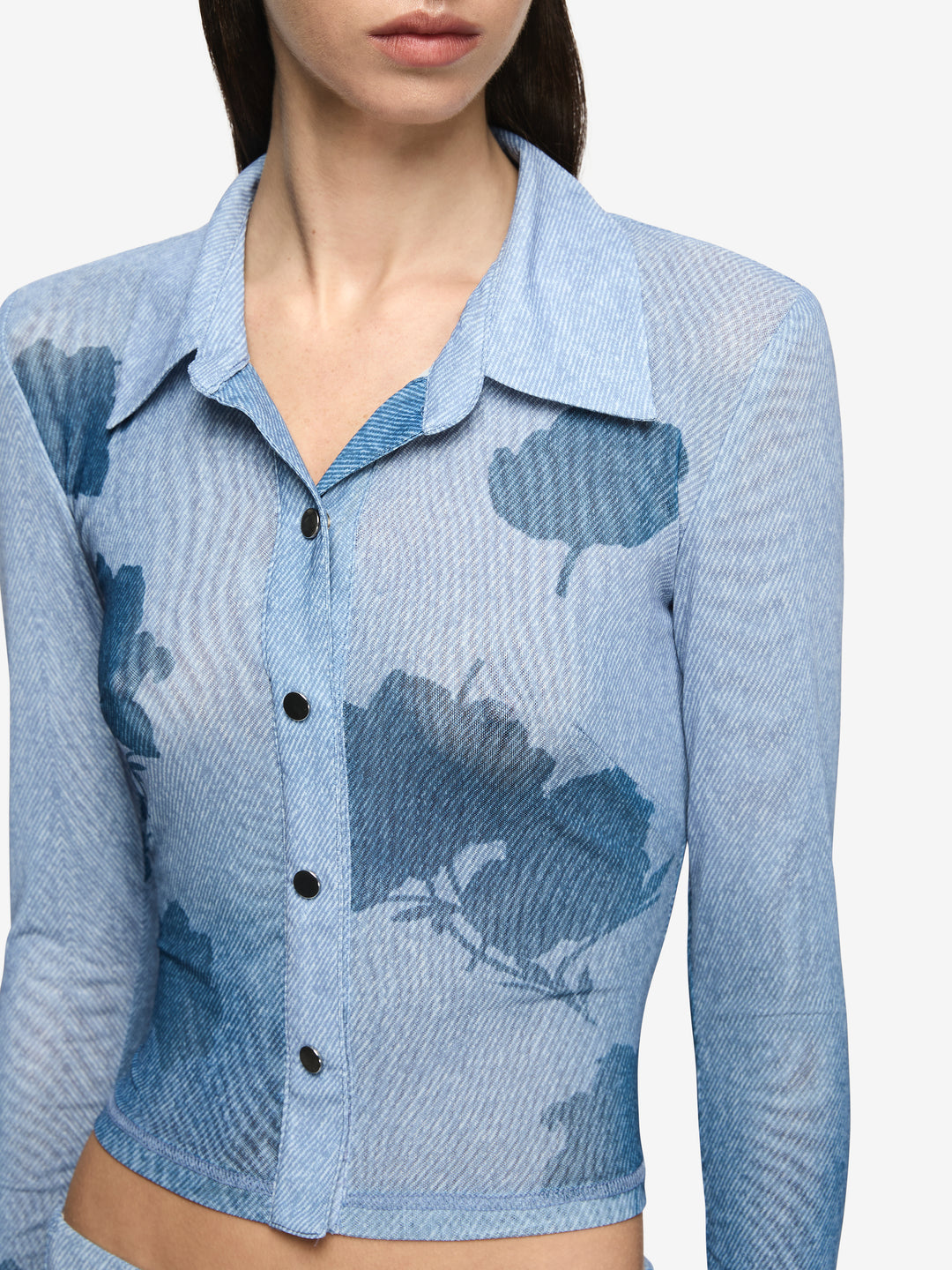 MUSA LONG SLEEVE TOP - DENIM FLORAL