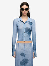 MUSA LONG SLEEVE TOP - DENIM FLORAL
