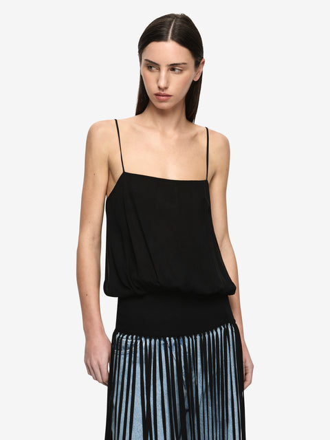 MELISSA FRINGE TOP - BLACK