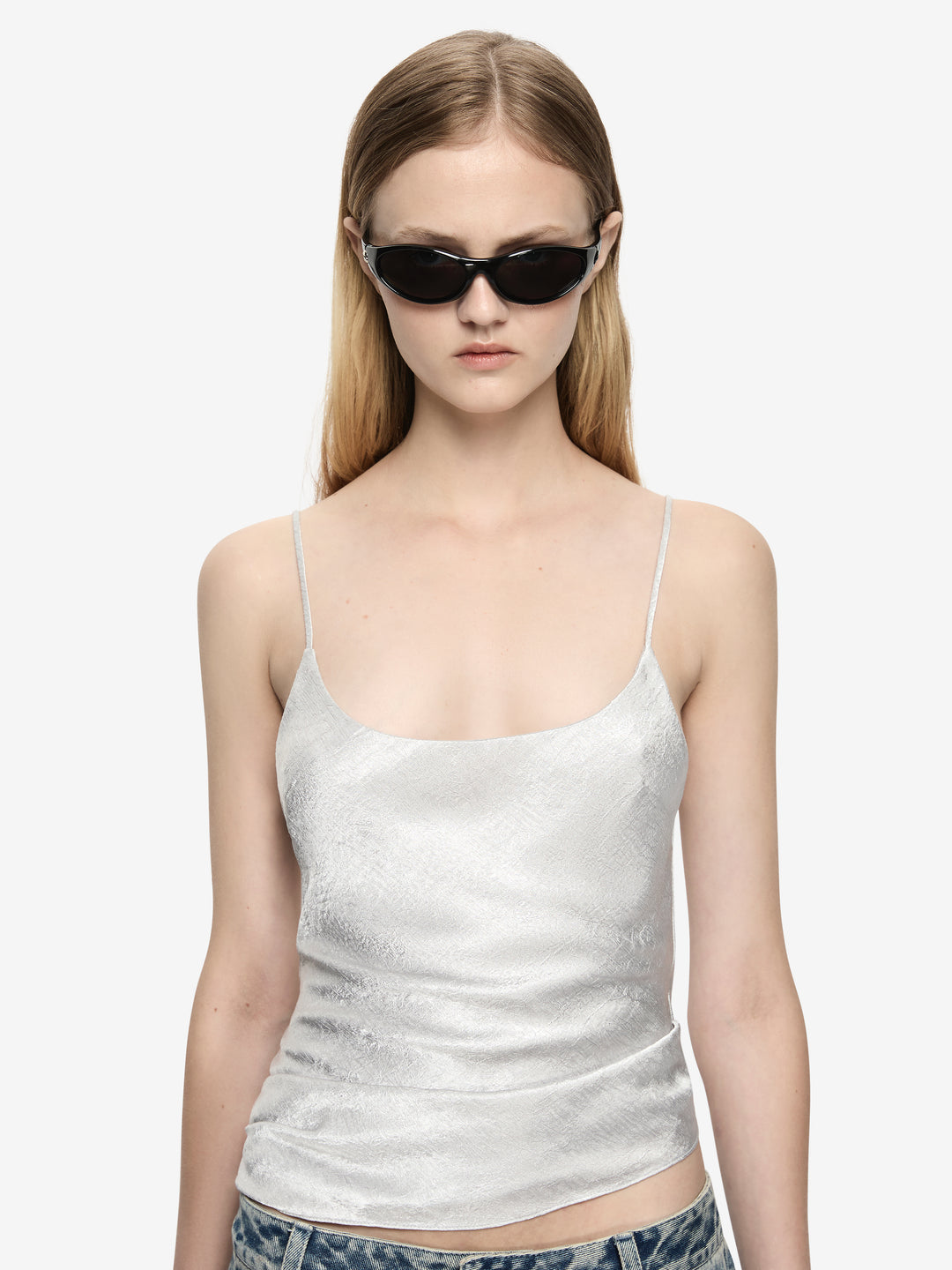 JUNA SCOOP TOP - SILVER