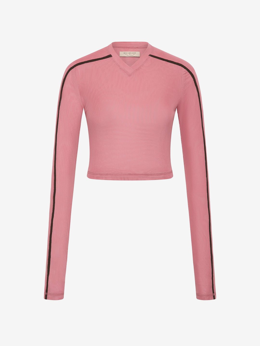 ALYNA LONG SLEEVE TOP - BLUSH/BITTER CHOC