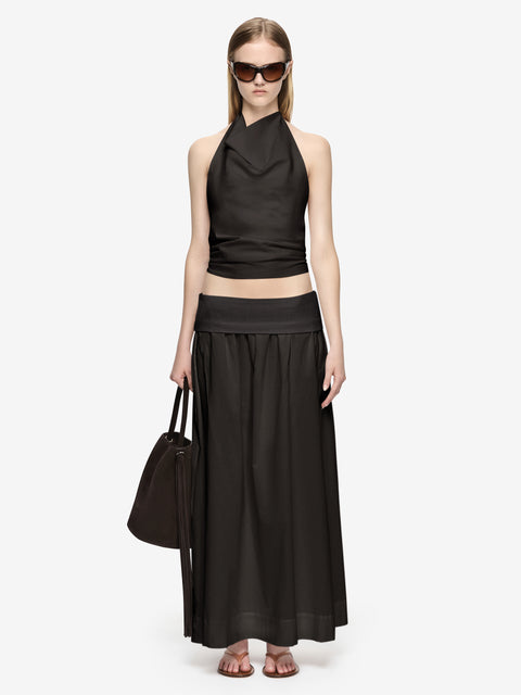 ARI MAXI SKIRT  - SLATE